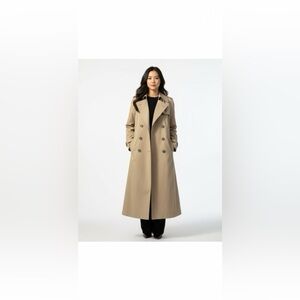 London Fog Beige Double-Breasted Trench Coat